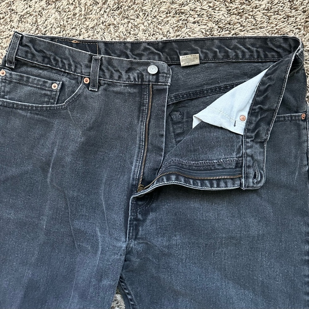 Levi’s 505 Vintage Jeans Made In USA Mens 38x32 Black Regular Fit - Picture 6 of 12
